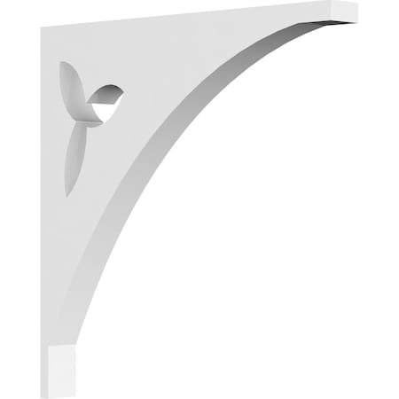 Ekena Millwork Naple Architectural Grade PVC Bracket, 5/8"W X 6"D X 6"H BKTP01X06X06NA